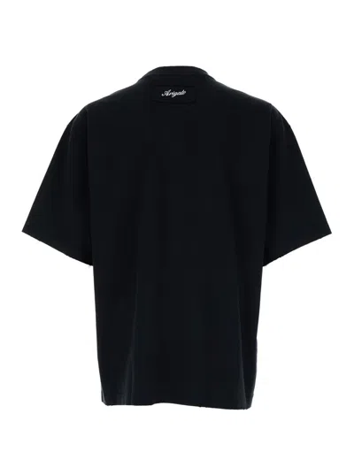 Shop Axel Arigato Black Crew Neck T-shirt In Cotton Man