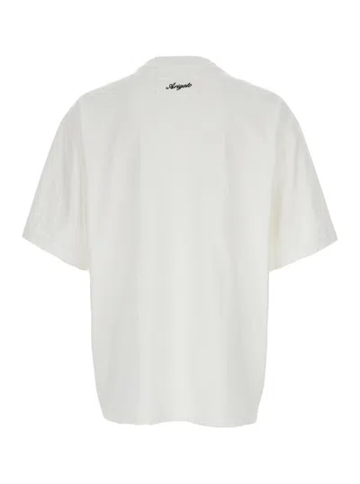Shop Axel Arigato White Crew Neck T-shirt In Cotton Man