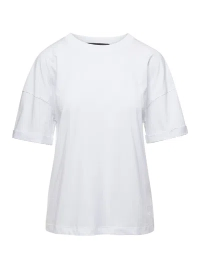 Shop Federica Tosi White Crewneck T-shirt In Cotton Woman In Black