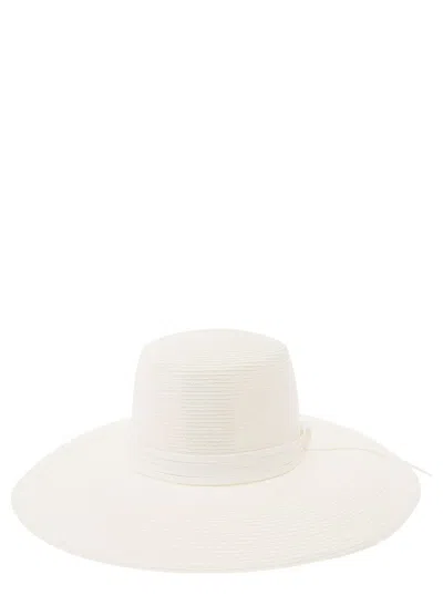 Shop Alberta Ferretti Straw Hat In White