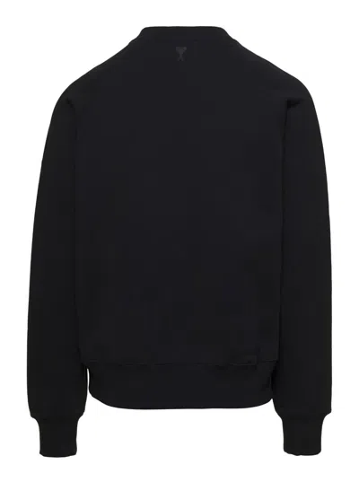 Shop Ami Alexandre Mattiussi Black Crew Neck Sweatshirt In Cotton Man