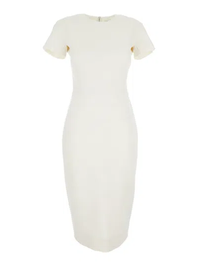 Shop Victoria Beckham T-shirt Fitted Dress In White