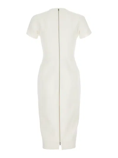 Shop Victoria Beckham T-shirt Fitted Dress In White