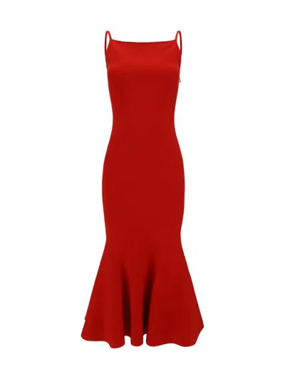 Shop Alexander Mcqueen Dresses In Lust Red