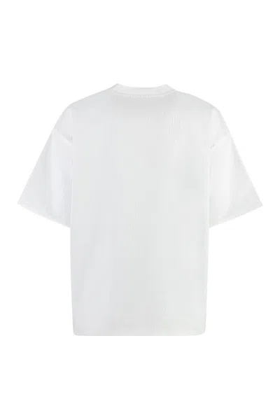 Shop Bottega Veneta Cotton Crew-neck T-shirt In White