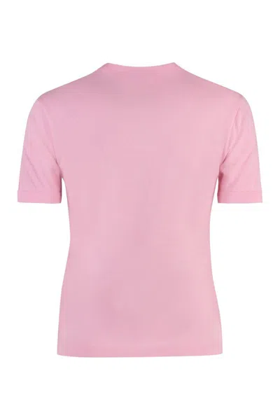 Shop Gucci Cotton Crew-neck T-shirt In Pink