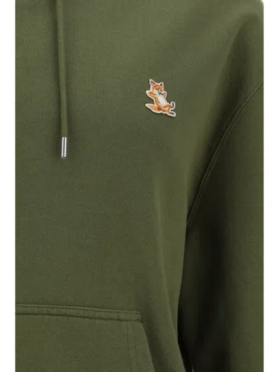 Shop Maison Kitsuné Sweatshirts In Military Green