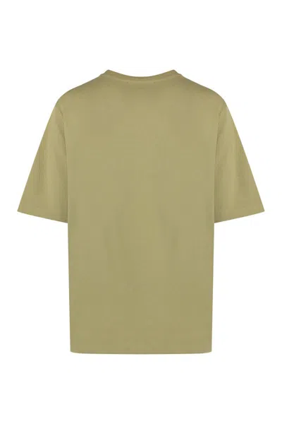 Shop Maison Kitsuné Logo Cotton T-shirt In Green