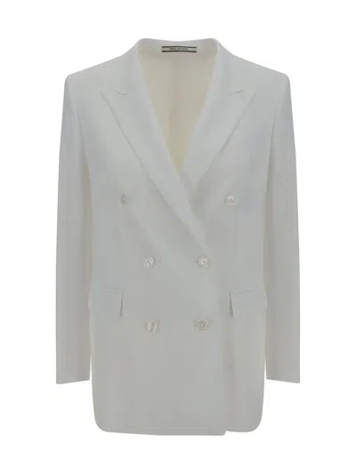 Shop Tagliatore Jackets In 800 Bianco