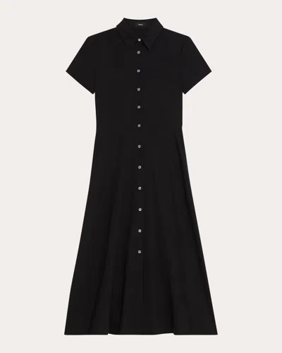 Shop Theory Women's Midi Shirt Dress In Black