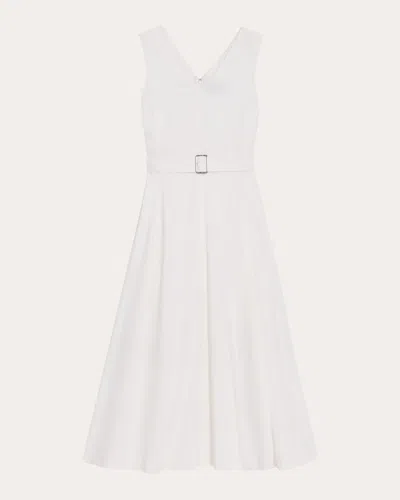 Shop Theory Women's V-neck Volume Dress In White