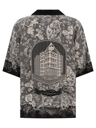 Shop Acne Studios Printed Shirt In Black