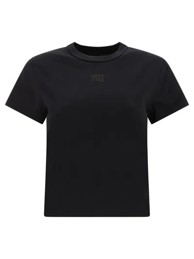 Shop Alexander Wang "puff Logo" T-shirt In Black