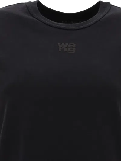 Shop Alexander Wang "puff Logo" T-shirt In Black