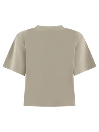 Shop Brunello Cucinelli "nature" Cropped T-shirt In Green