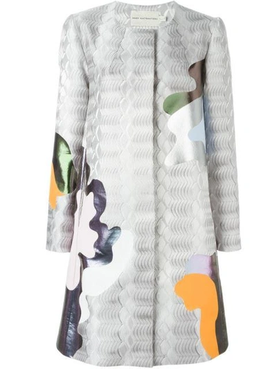 Shop Mary Katrantzou Framis A-line Coat In Grey