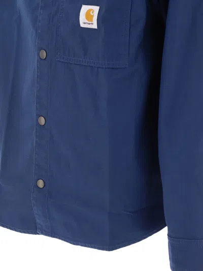 Shop Carhartt Wip "hayworth" Overshirt Jacket In Blue