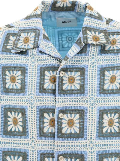 Shop Nn07 Nn.07 "julio Crochet" Shirt In Blue