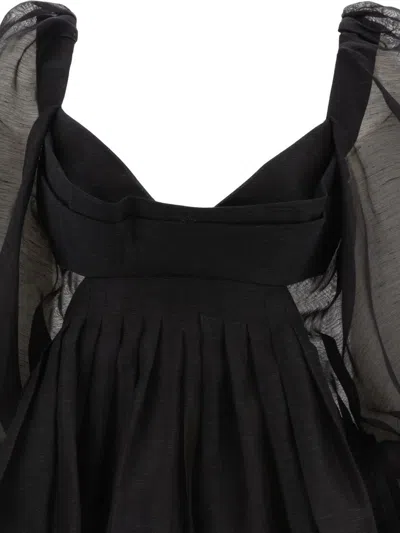 Shop Zimmermann "harmony Bralette" Dress In Black