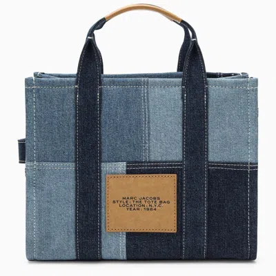 Shop Marc Jacobs Medium Patchwork Denim Tote Bag In Blue