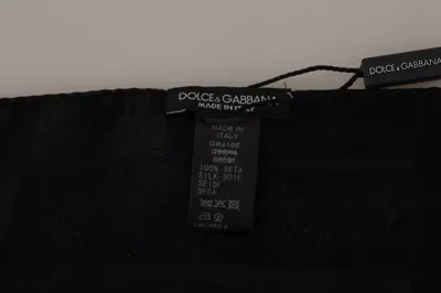 Shop Dolce & Gabbana Elegant Silk Men's Square Scarf Men's Wrap In Black