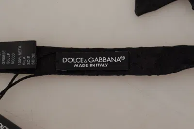 Shop Dolce & Gabbana Elegant Black Silk Bow Men's Tie