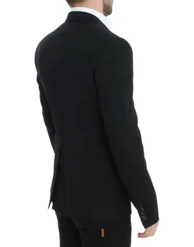 Shop Dolce & Gabbana Elegant Slim Fit Black Wool Men's Blazer