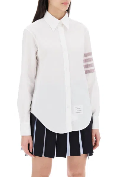 Shop Thom Browne "easy Fit Poplin Shirt For In White