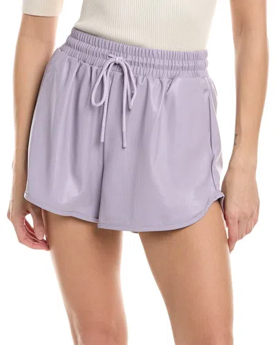 Shop 7 For All Mankind Elastic Side Slit Short In Purple