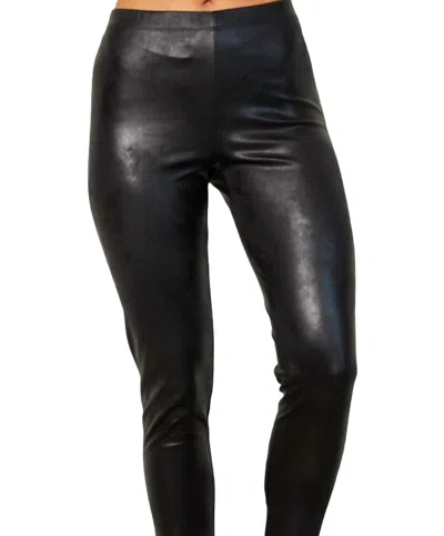 Angel Apparel Vegan Leather Pant In Black In Black