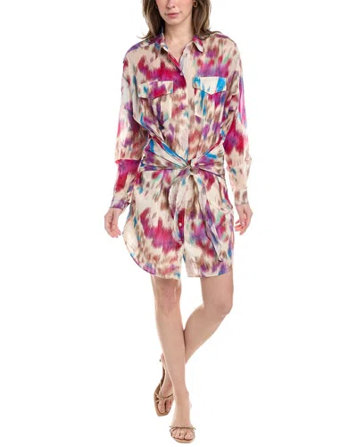 Isabel Marant Étoile Nueva Wrap-waist Mini Shirtdress In Pink