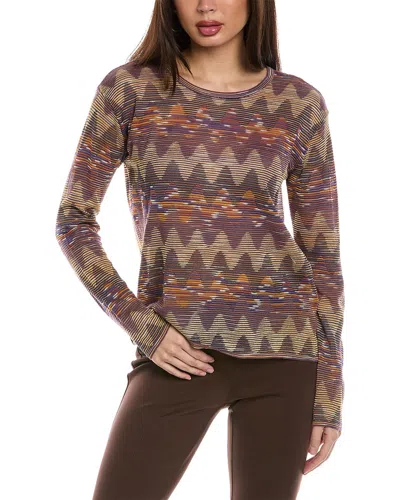 Shop M Missoni Wool-blend Sweater In Purple