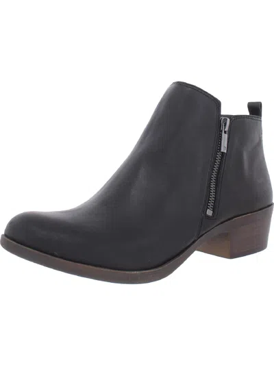 Shop Lucky Brand Basel Womens Oiled Suede Booties Ankle Boots In Black