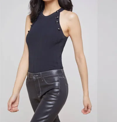 Shop L Agence Rosemary High Neck Tank In Black