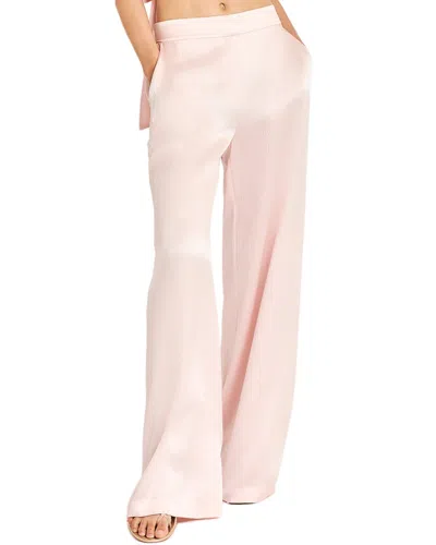 Shop Loveshackfancy Celestine Silk Pant In Pink