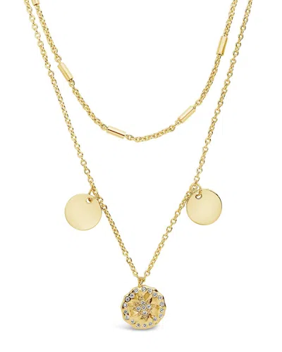 Shop Sterling Forever Polaris Layered Charm Necklace [gold]