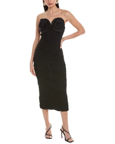 Shop Mara Hoffman Mona Midi Dress In Black