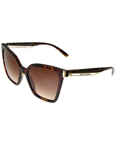 Shop Bulgari Women's Bv8253 56mm Sunglasses In Brown