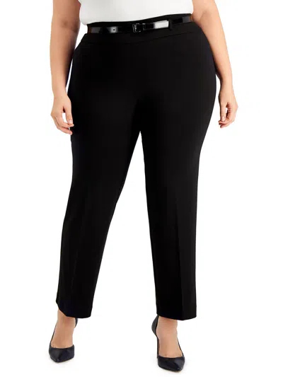 Shop Kasper Plus Womens Casual Pull On Bootcut Pants In Black