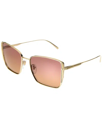 Shop Bulgari Women's Bv6176 55mm Sunglasses In Gold
