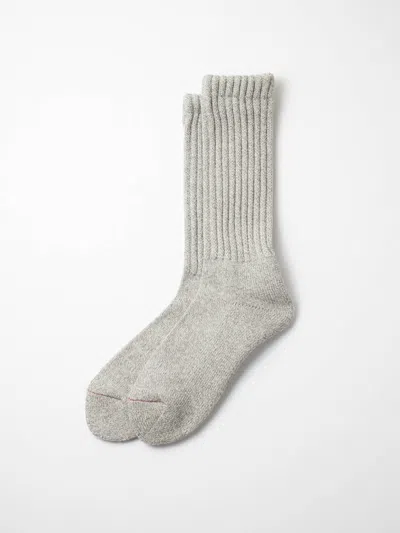 Shop Alex Mill Rototo Loose Pile Crew Socks In Mix Gray