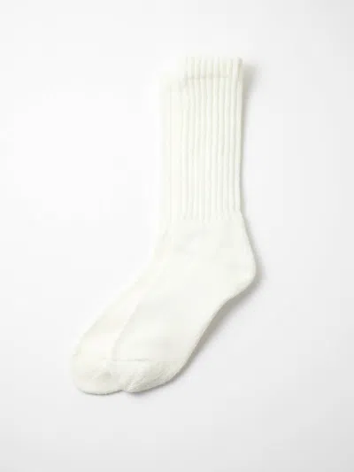 Shop Alex Mill Rototo Loose Pile Crew Socks In White