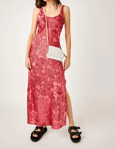 Shop Free People Worth The Wait Bias Slip In Cherry Combo In Multi