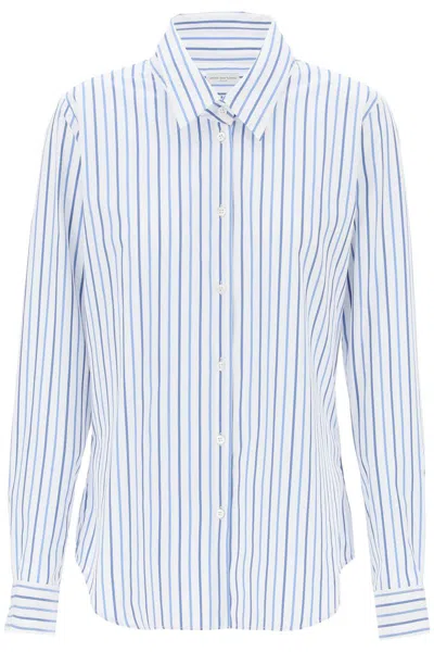 Shop Dries Van Noten "striped Celina Tape Shirt In White