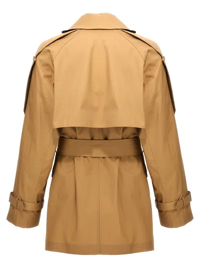 Shop Burberry Double-breasted Short Trench Coat Coats, Trench Coats Beige