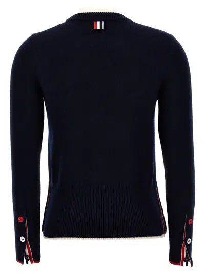 Shop Thom Browne Hector & Bow Sweater, Cardigans Blue