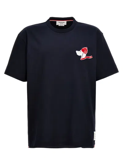 Shop Thom Browne Hector With A Hat T-shirt Blue