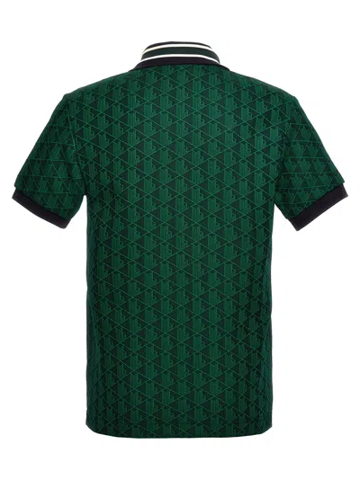 Shop Lacoste Jacquard  Shirt Polo Green