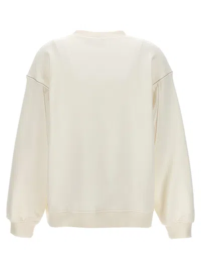 Shop Fabiana Filippi Jewel Detail Sweatshirt White