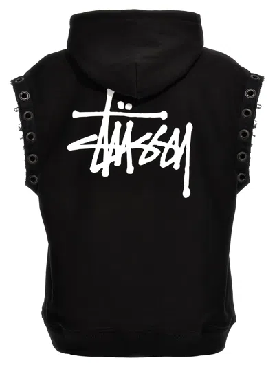 Shop Junya Watanabe X Stussy Hooded Vest Gilet Black